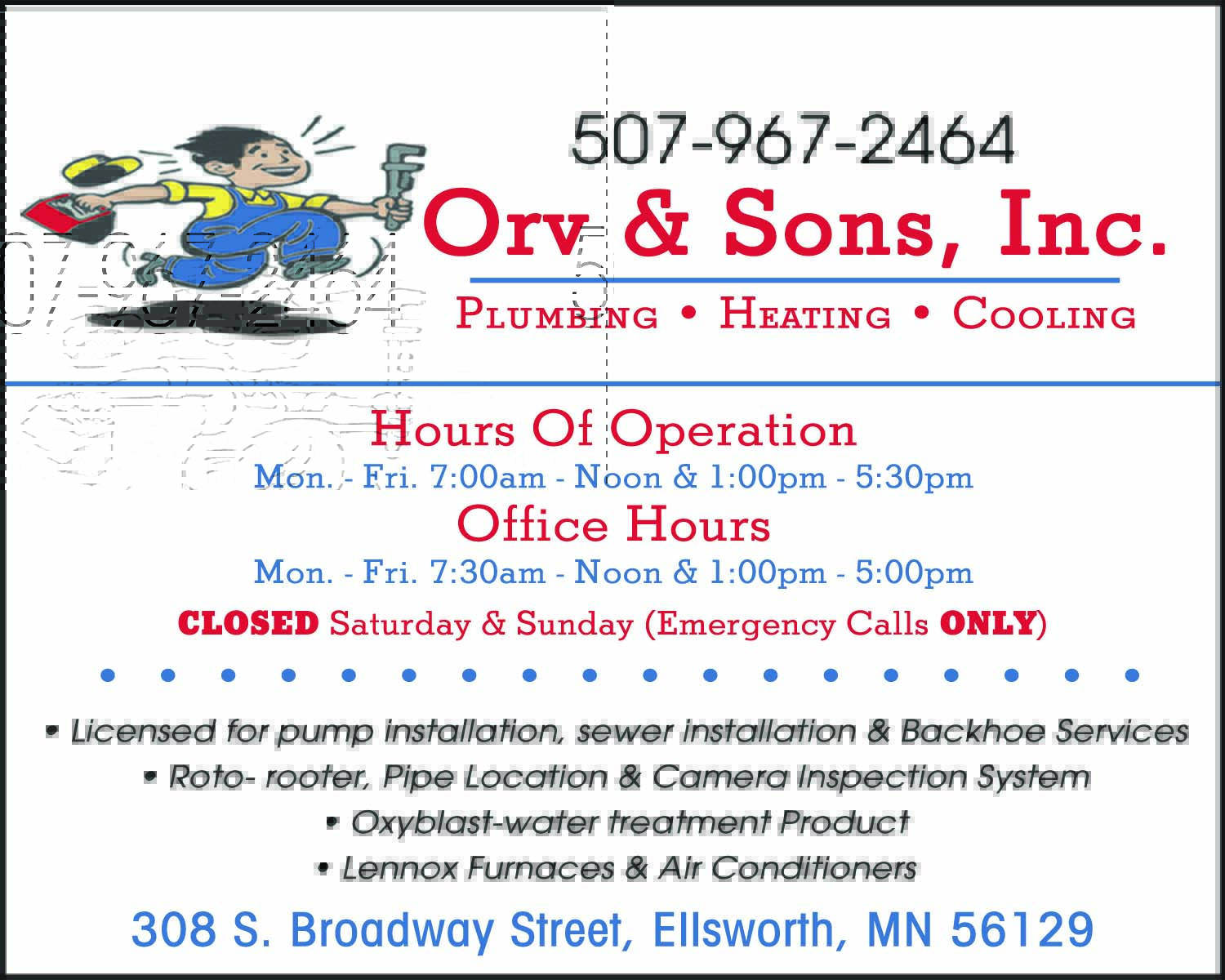 Orv and Sons Inc